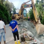 Penanganan Jalan longsor di Bukit Manimang di Tangani IMK Melalui Dana CSR